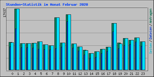 Stunden-Statistik im Monat Februar 2020